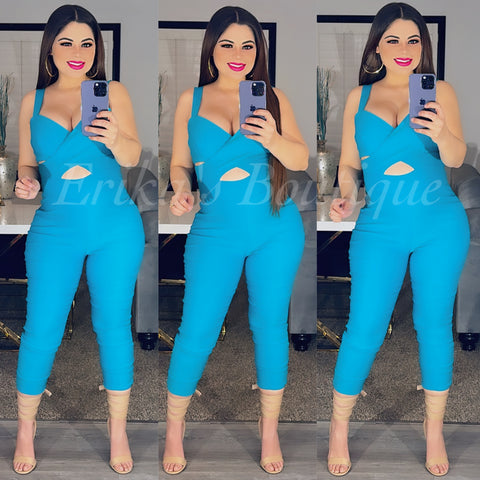 I Want It All Jumpsuit (Teal)