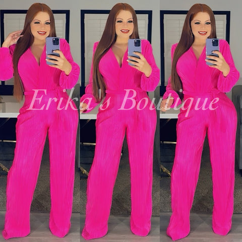 The One For Me Jumpsuit (Fuschia)