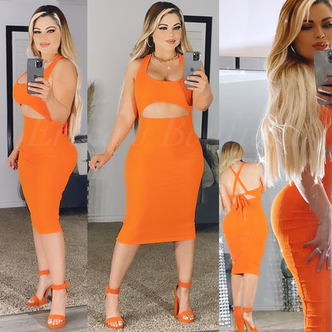 More Attitude Dress (Orange)